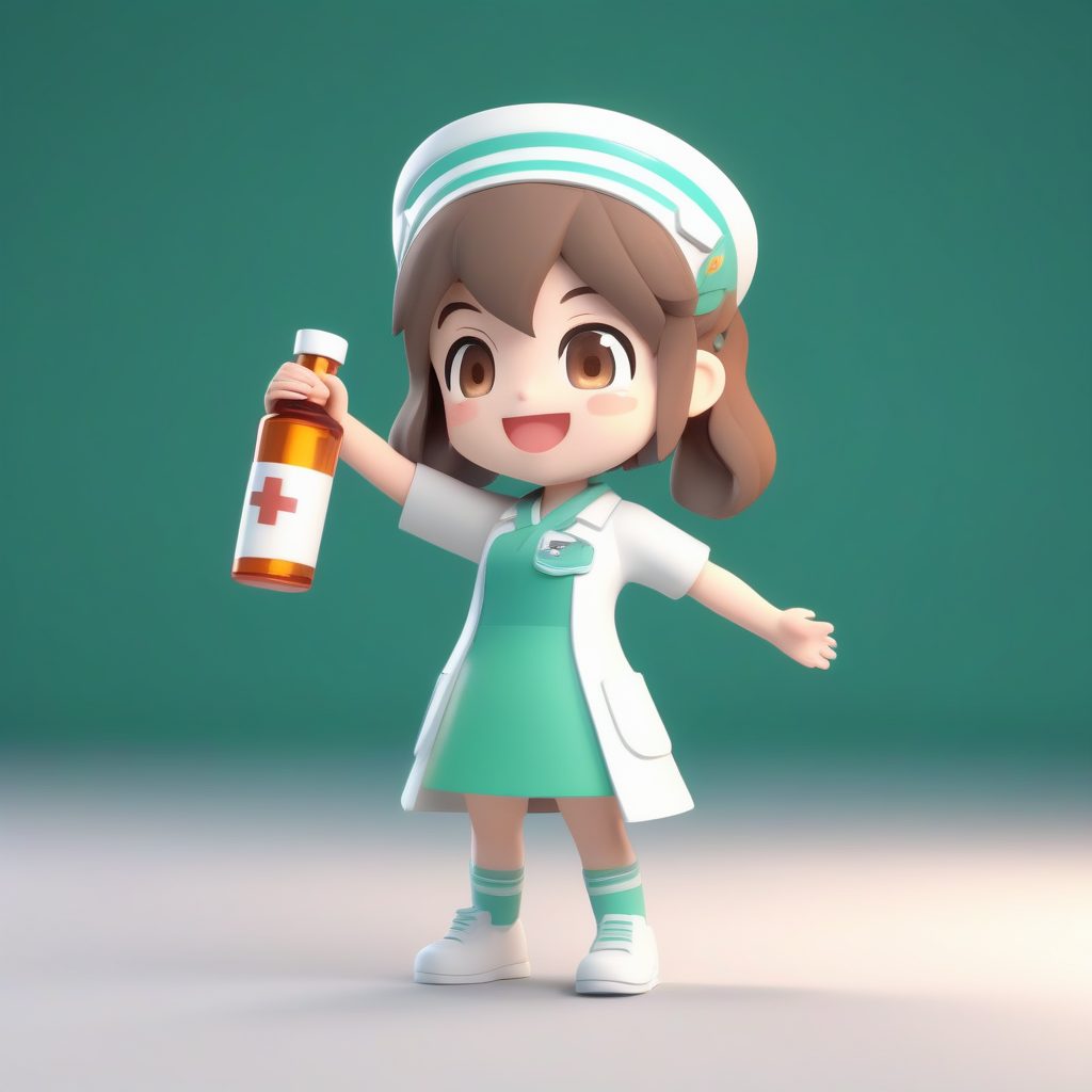 胜利之姿Q版护士：高举药瓶的欢呼盲盒手办