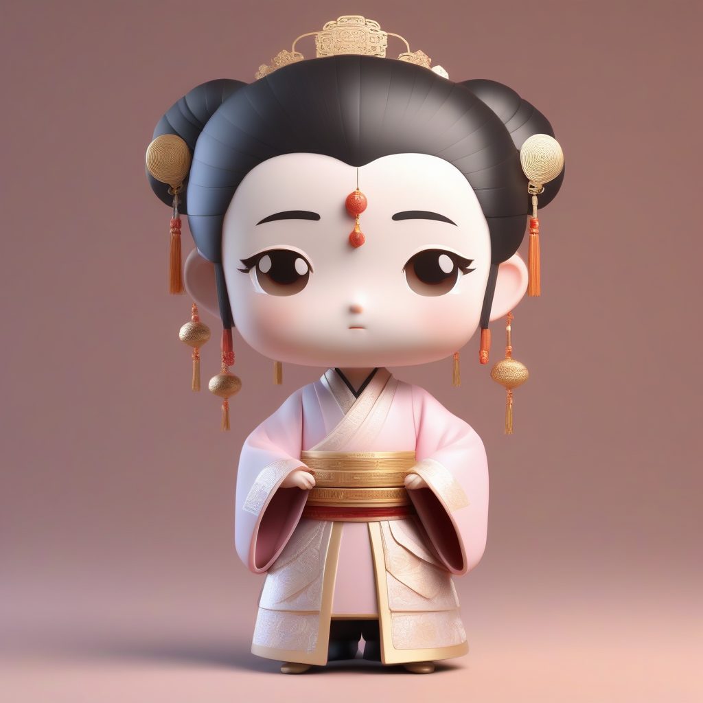 盛唐华服Q版盲盒:C4D粘土风格公主站立照 1 盛唐华服Q版盲盒:C4D粘土风格公主站立照