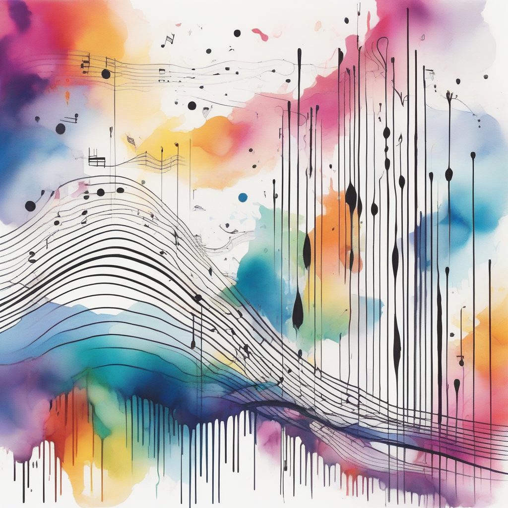 声音波形可视化：音乐频率的几何线条艺术