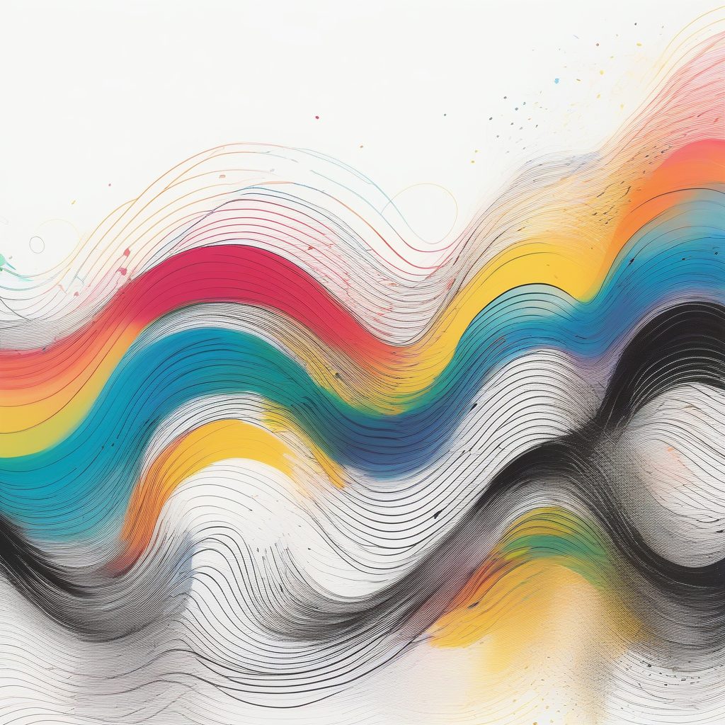 声音可视化：彩虹滴落的几何节奏脉冲