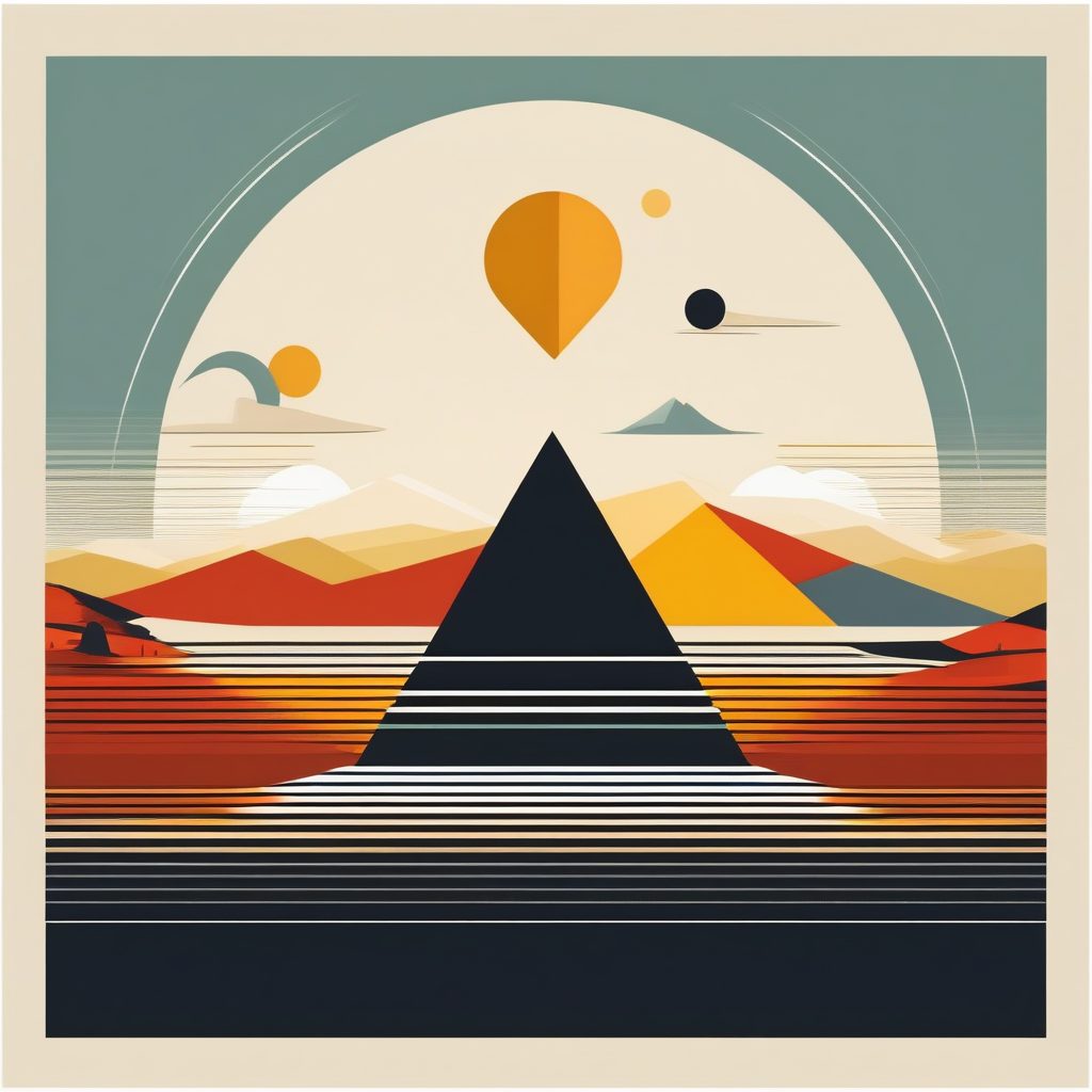 视觉震撼：极简几何主义的瑞士风格抽象海报设计