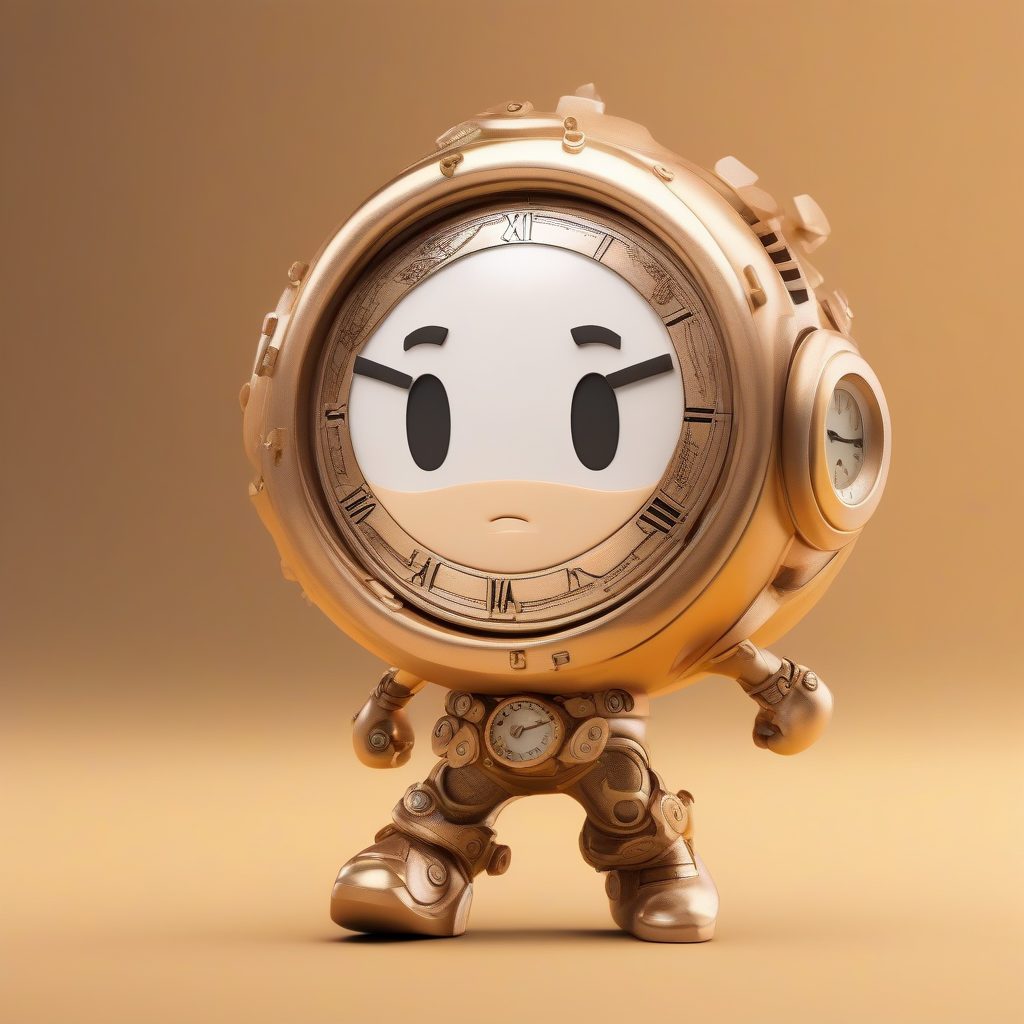 时空旅行者时钟Q版:高速奔跑姿态的C4D全身图 11 时空旅行者时钟Q版:高速奔跑姿态的C4D全身图