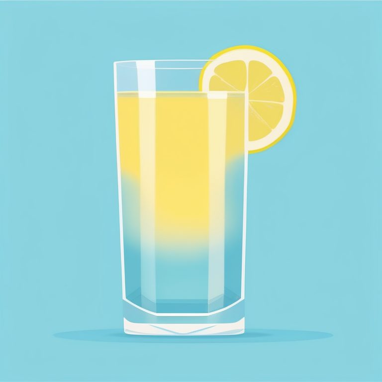 矢量极简海报 | 一杯柠檬水