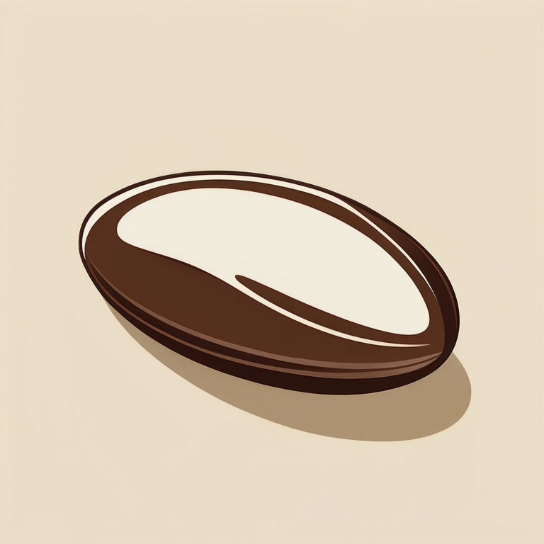 矢量极简美食 | 一颗巧克力豆