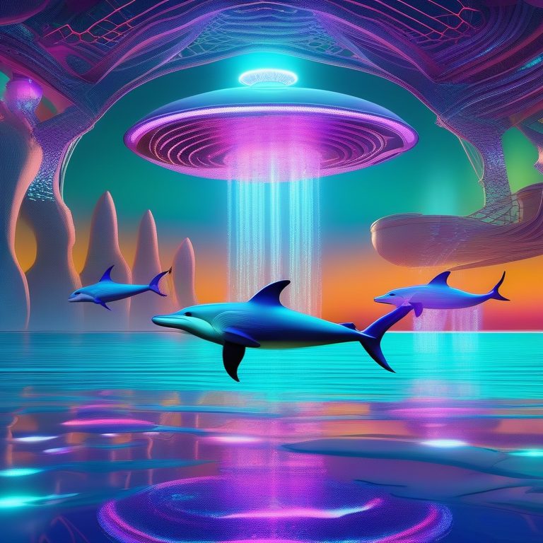 时尚梦境中的机械海豚与蓝色代号