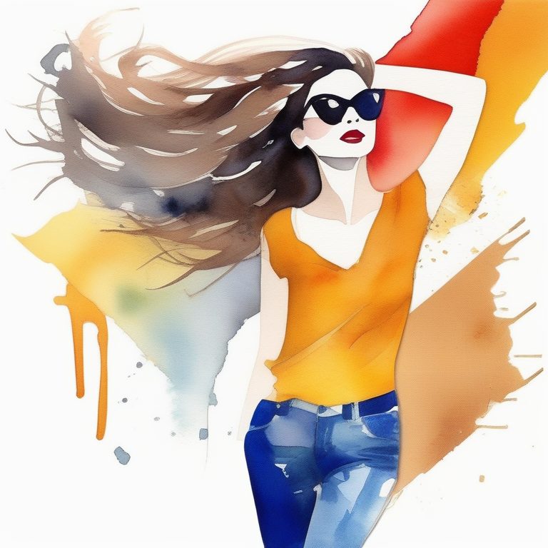 时尚人物剪贴插画