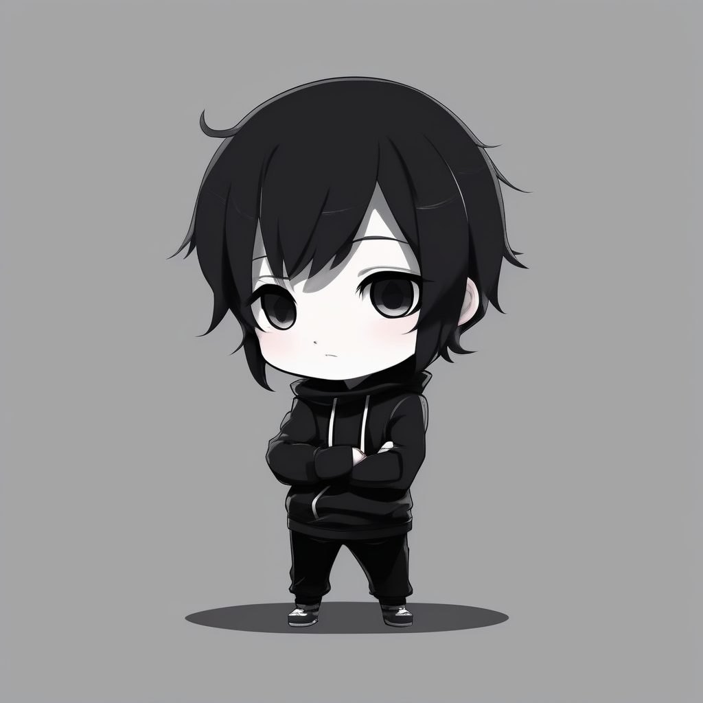 双手交叉：酷酷的傲娇Q版造型