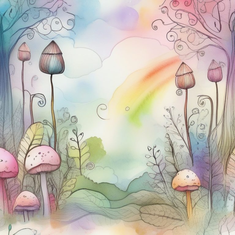 水彩涂鸦手账风森林童话