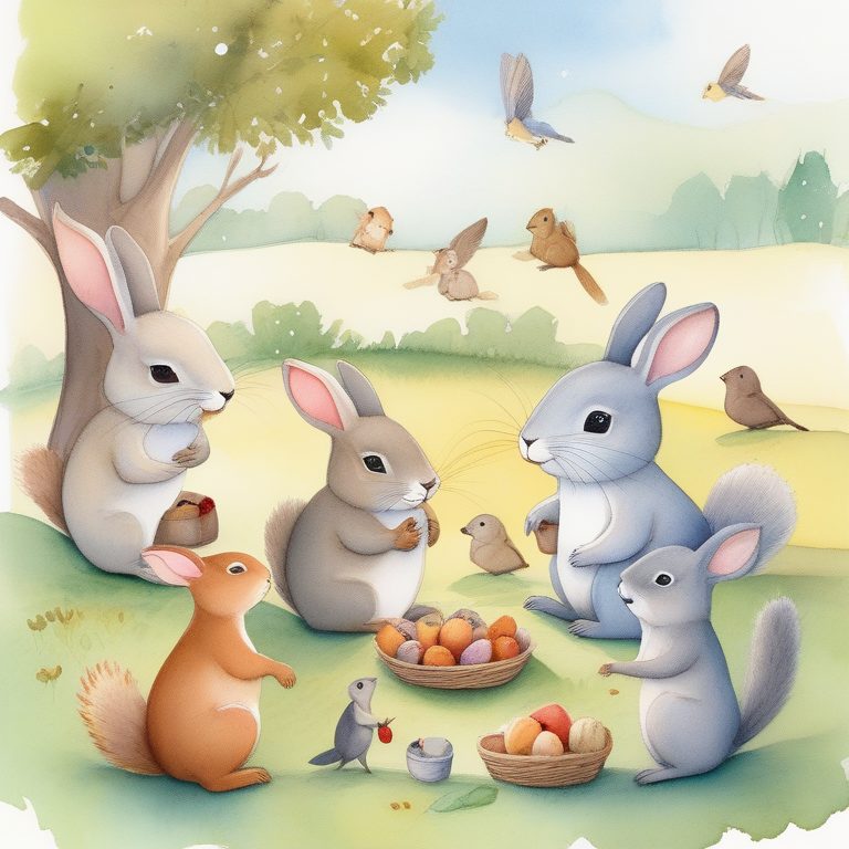 水彩涂鸦童书小动物聚会