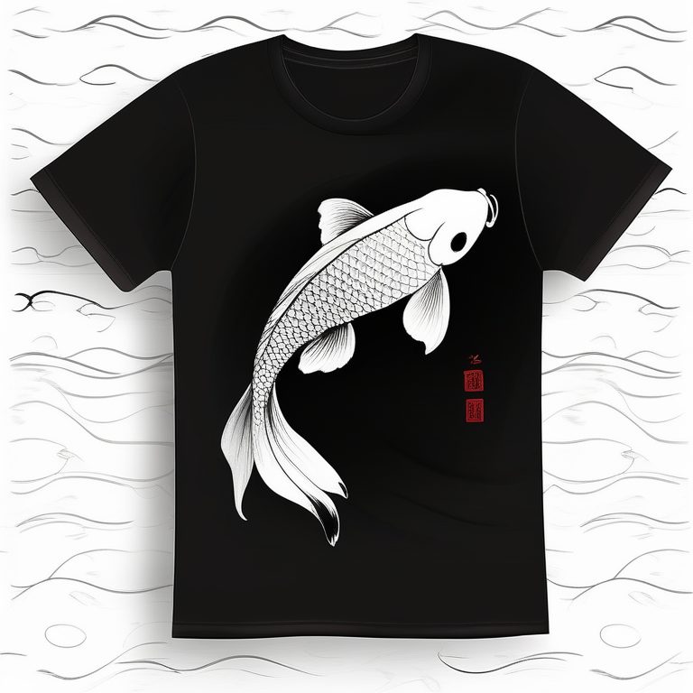 水墨极简T恤艺术