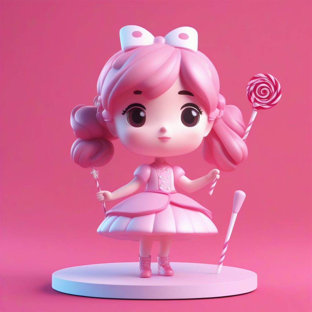 糖果世界逃亡：手里拿着棒棒糖的Q版甜美公主