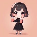 tian mei hei si rong q ban qi pao ge te yuan su yu zhen zhu nai cha te xie