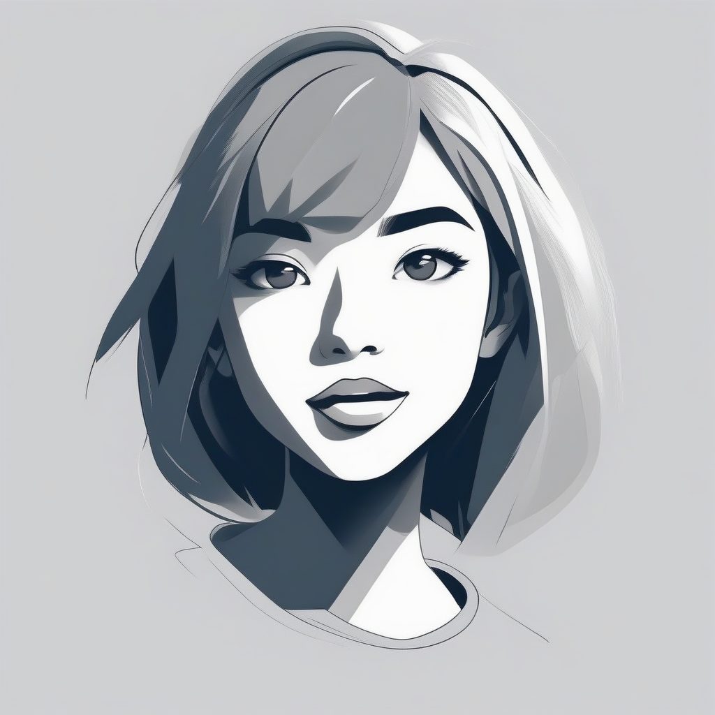 调皮瞬间：吐舌鬼脸的二次元极简平面插画