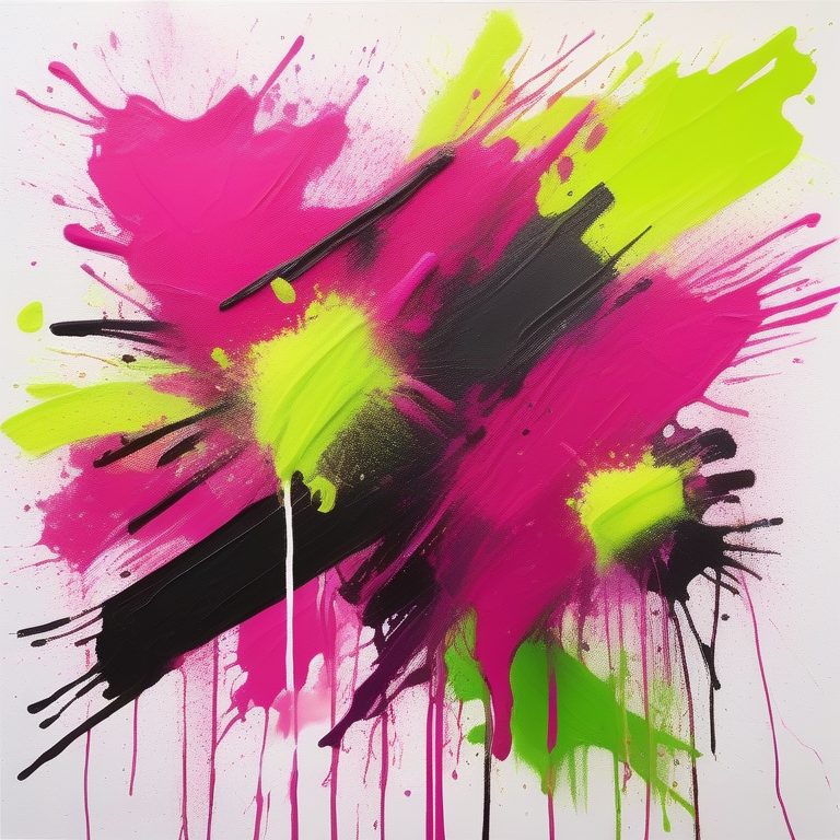 涂鸦风涂抹色彩抽象画