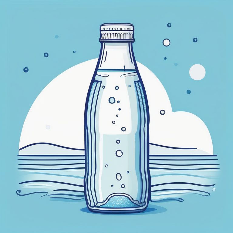 涂鸦极简风格 | 一个气泡水瓶