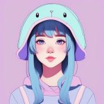 tu zi mao shao nyu fen lan zhuang se de ke ai ji jian er ci yuan te xie