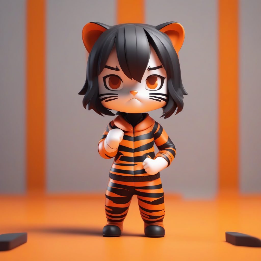 玩闹虎耳娘：假装咆哮的Q版盲盒手办