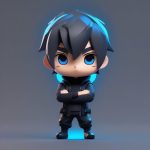 未来感机能风Q版酷哥:全身站立,Octane高光泽度渲染提示词 7 wei lai gan ji neng feng q ban ku ge quan shen zhan li octane gao guang ze du xuan ran ti shi ci