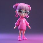 wei lai gan ni hong fen qi pao shao nyu popmart feng ge quan shen xuan ran sai bo peng ke feng ti