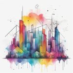 wei lai ji he cheng cai hong shui cai di luo de chou xiang xian miao jian zhu tu jing