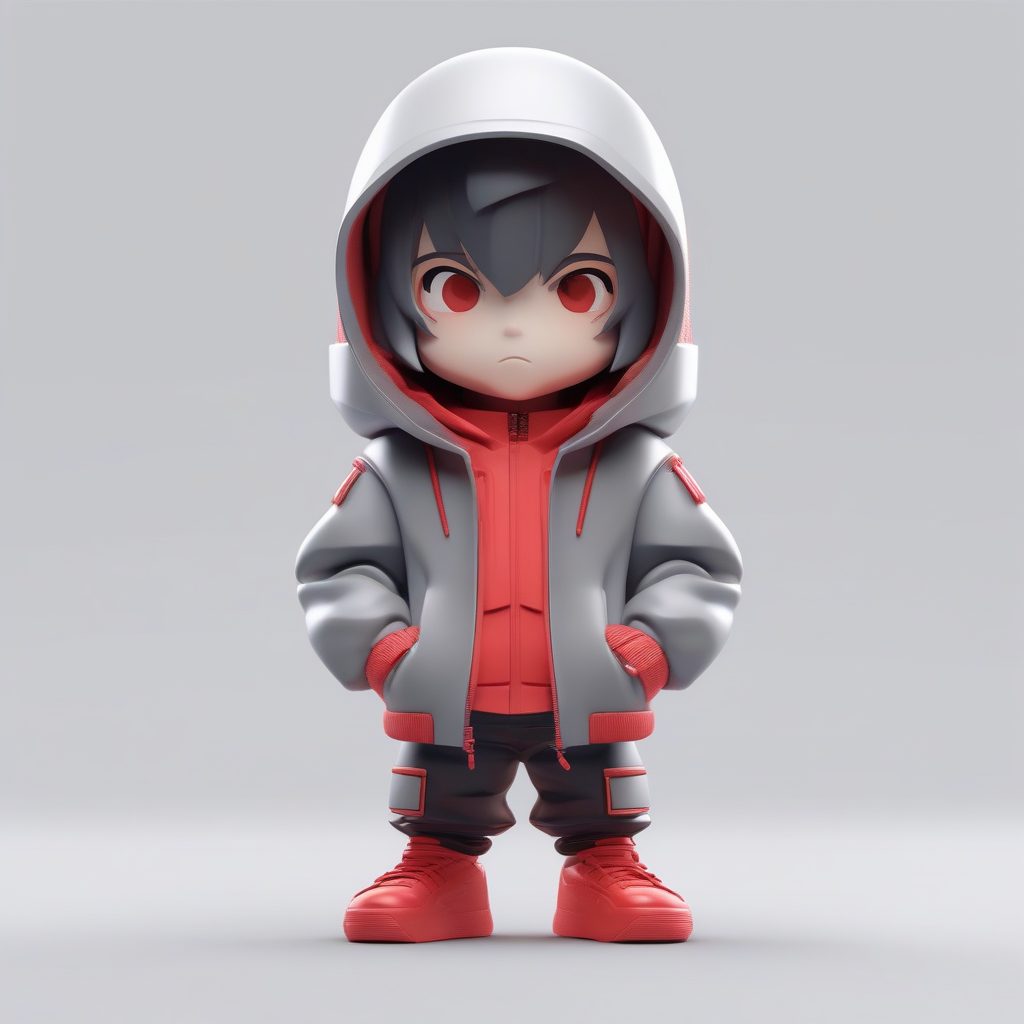 未来机甲风Q版：高细节3D盲盒手办站立姿势