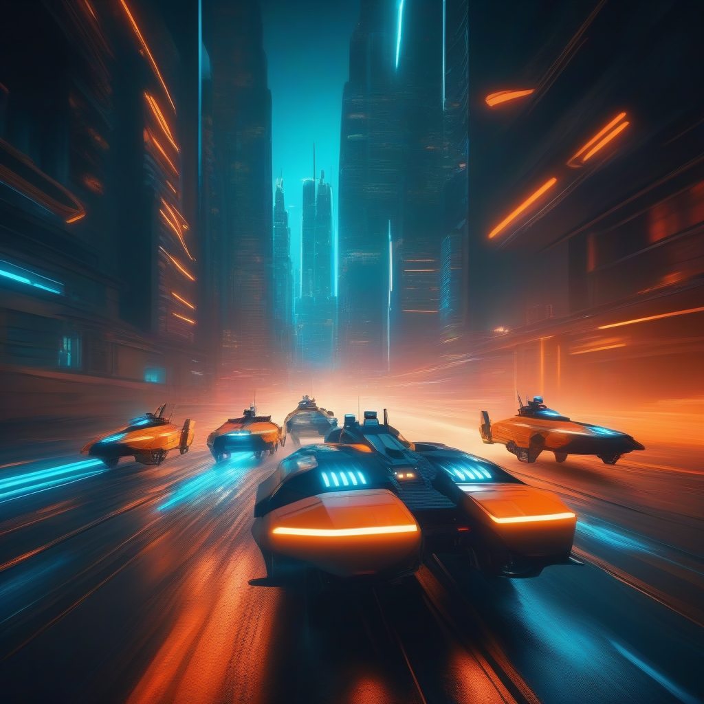 未来竞速：飞车追逐的科幻动作场面