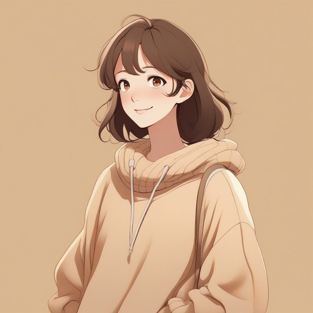 温暖舒适:米色背景下的治愈系Q版角色全身照 1 温暖舒适:米色背景下的治愈系Q版角色全身照