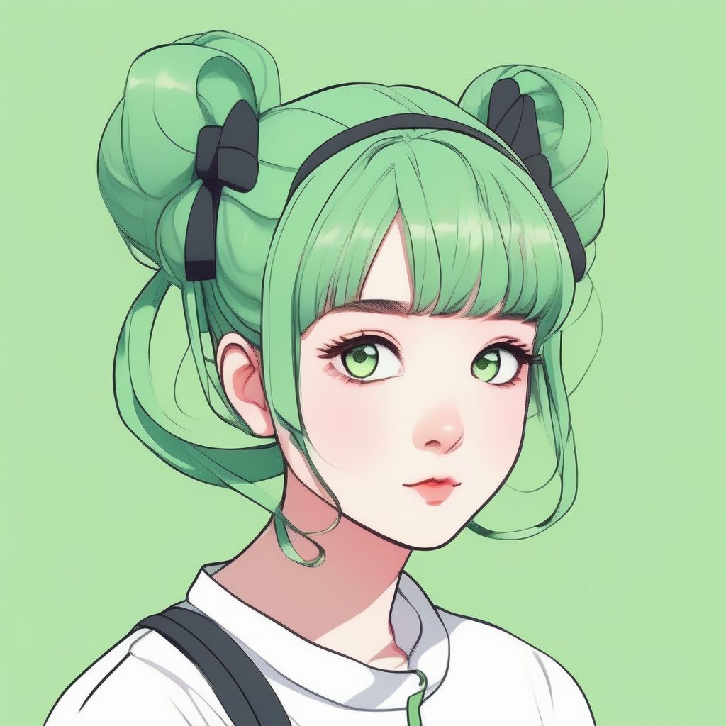 温柔半扎发少女:丝带装饰与低饱和度的简约人像 43 温柔半扎发少女:丝带装饰与低饱和度的简约人像