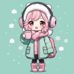 温馨2D Q版冬日女孩插画:热可可与厚外套 3 wen xin 2dq ban dong ri nyu hai cha hua re ke ke yu hou wai tao