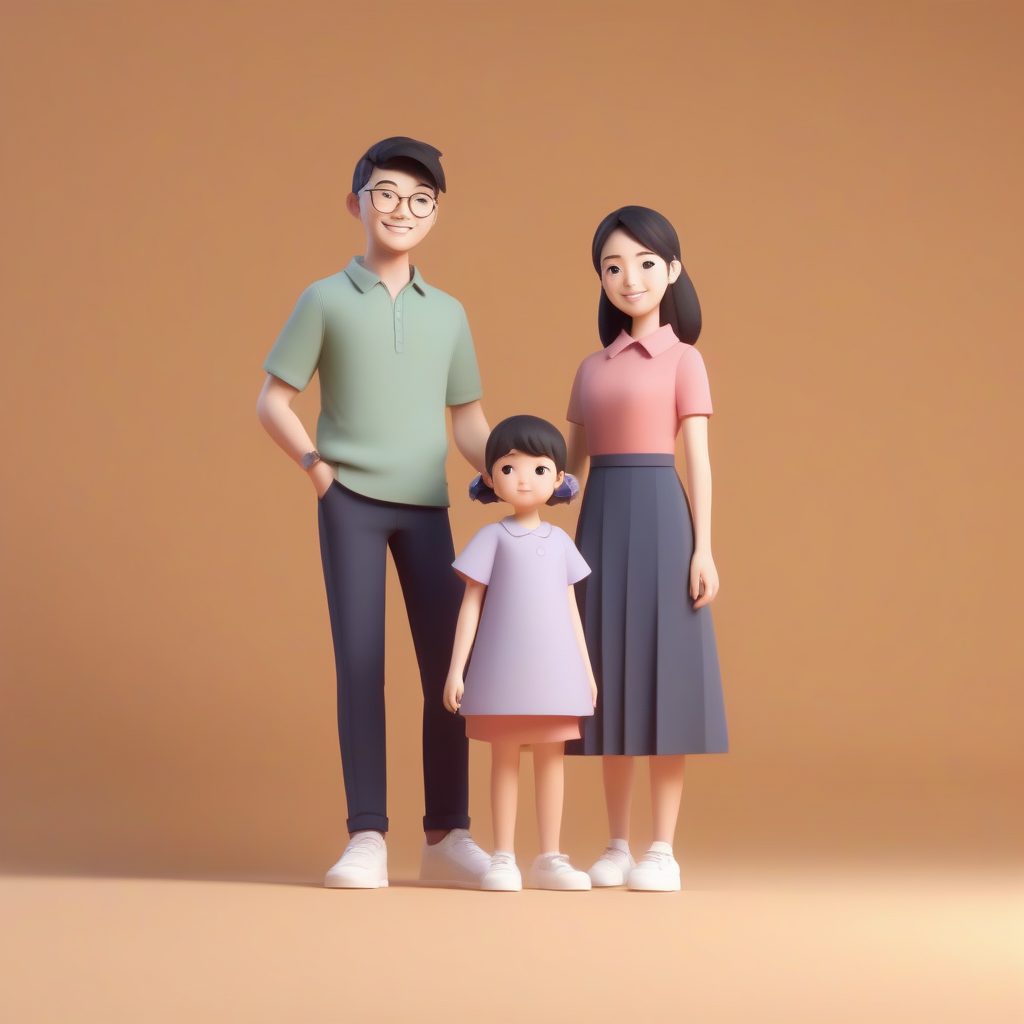 温馨三口之家Q版：C4D Octane渲染高细节盲盒设计教程