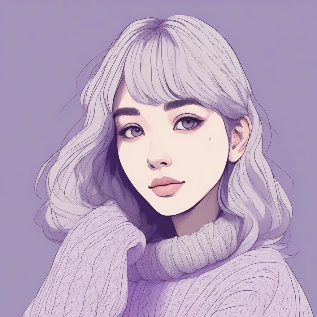 文艺针织毛衣：手部特写与慵懒风格肖像