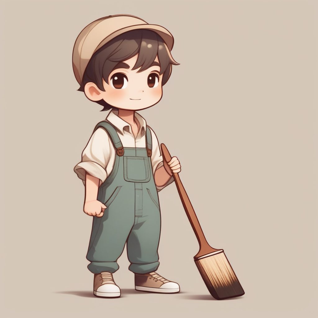 文艺治愈系Q版男孩:波西米亚极简角色设计(柔和马卡龙)