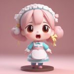 wu hou xiao qi q ban nyu pu ke ai shui yan xing song de 3d mang he quan shen xuan ran tu