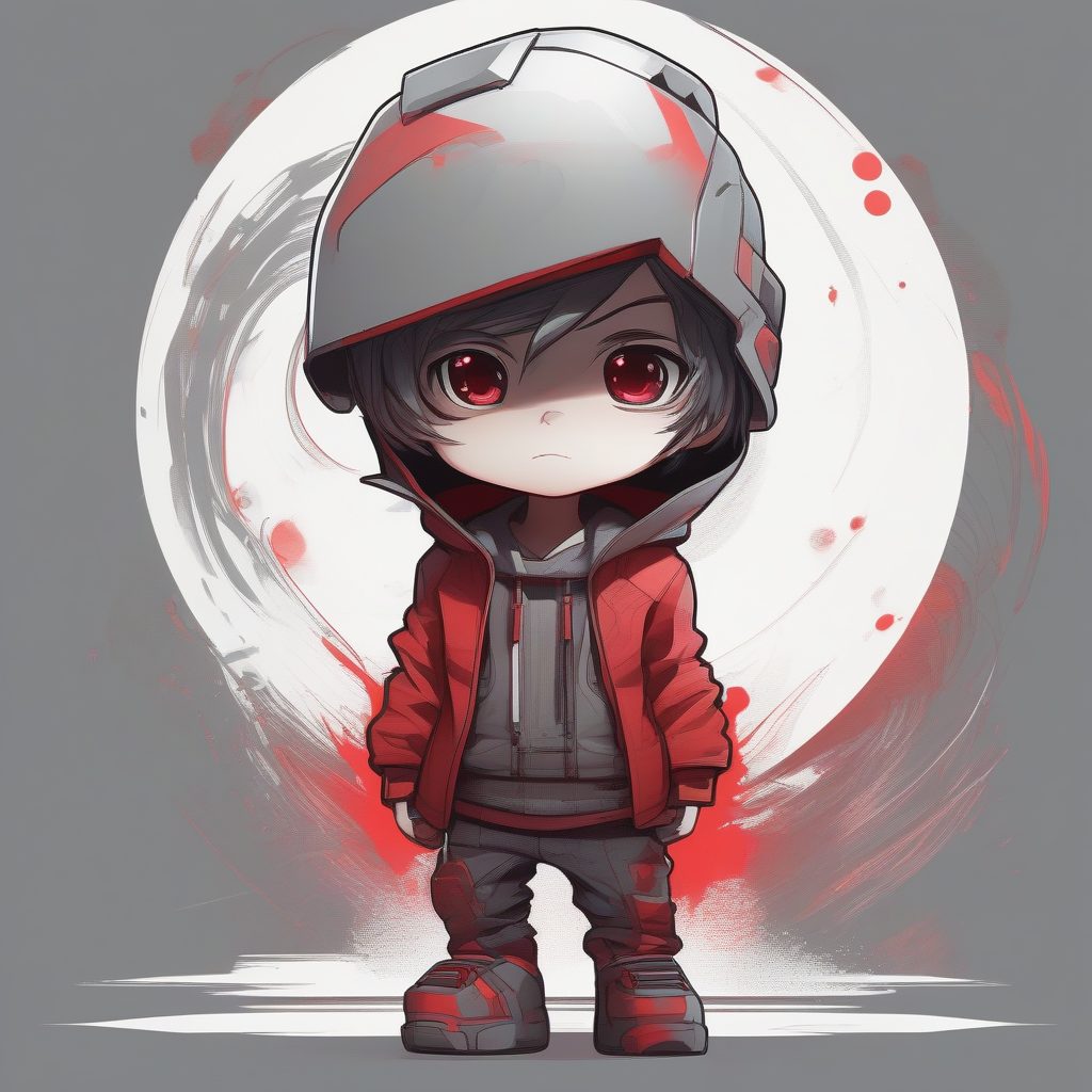 细线描绘的梦幻Q版男孩:绯红点缀的海藻朋克肖像 9 细线描绘的梦幻Q版男孩:绯红点缀的海藻朋克肖像