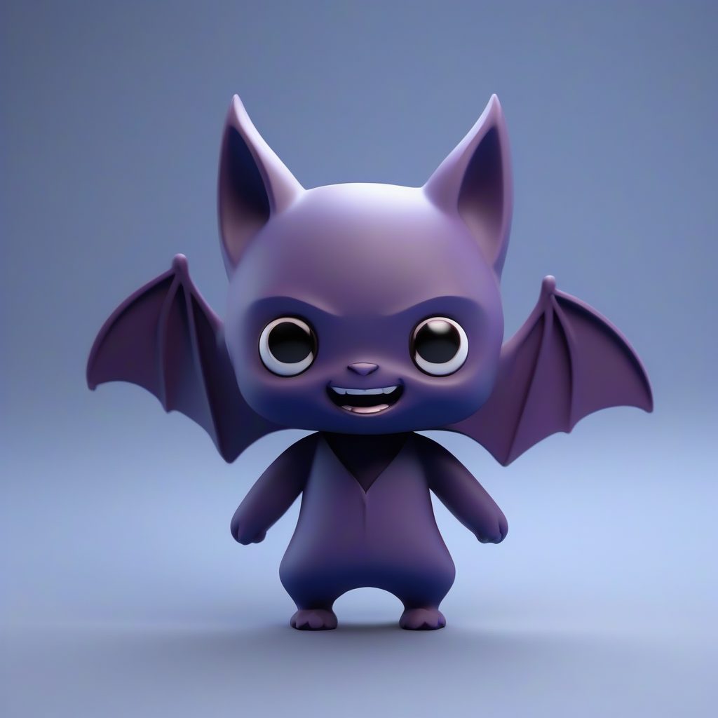 吸血鬼小蝙蝠Q版:倒挂调皮姿态的3D全身渲染 1 吸血鬼小蝙蝠Q版:倒挂调皮姿态的3D全身渲染