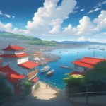 夏日海风:高饱和度下的日本海岸小镇全景 2 xia ri hai feng gao bao he du xia de ri ben hai an xiao zhen quan jing