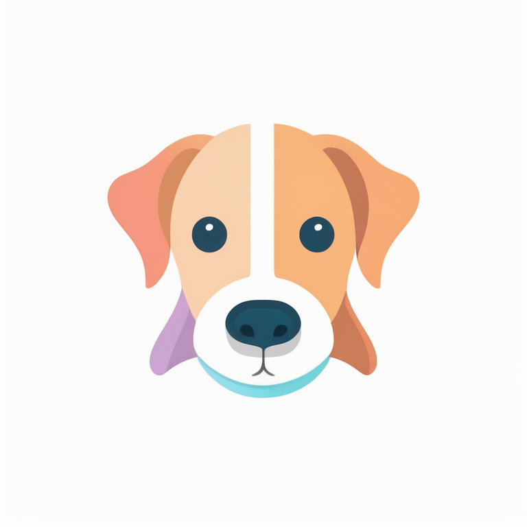 现代极简动画风狗狗标志