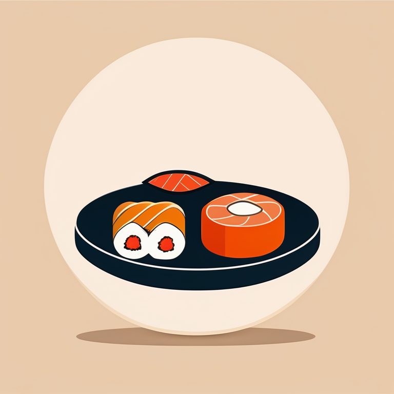 现代极简风餐盘寿司