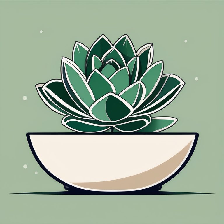 现代极简风格立体多肉植物