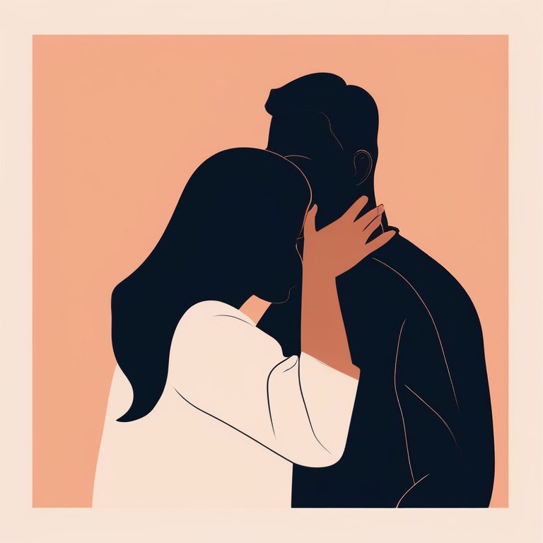 现代极简派-拥抱剪影