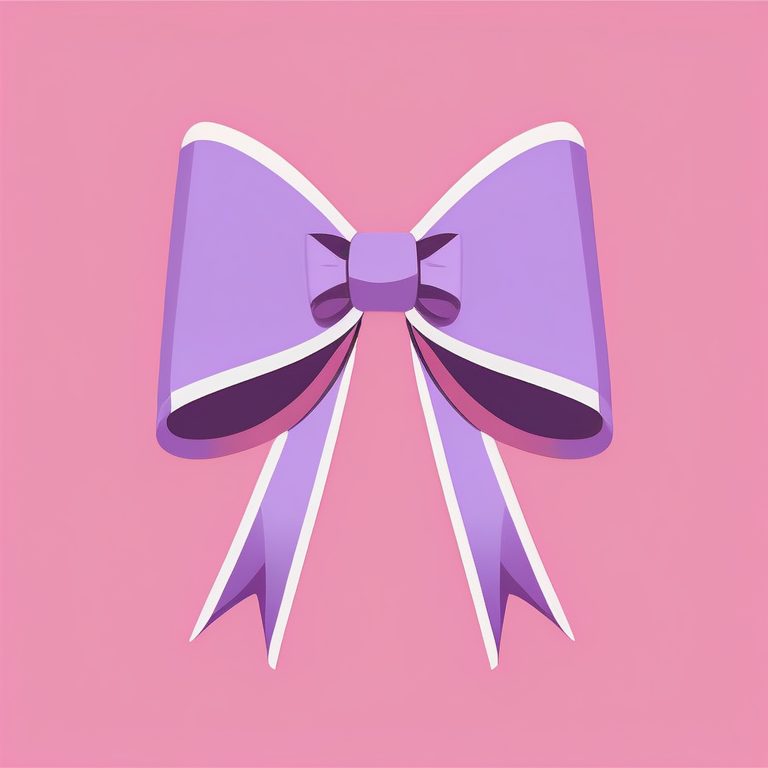 现代极简-浅紫色蝴蝶结