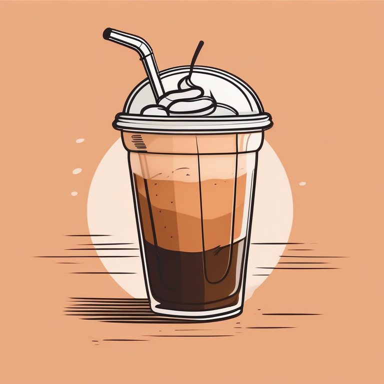 现代极简手绘海报 | 一杯冰美式