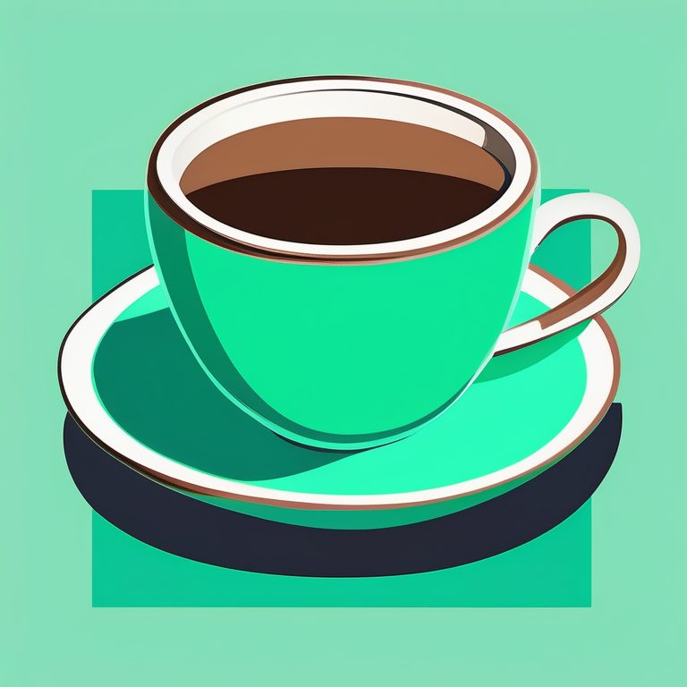 现代极简印象派:一杯摩卡咖啡