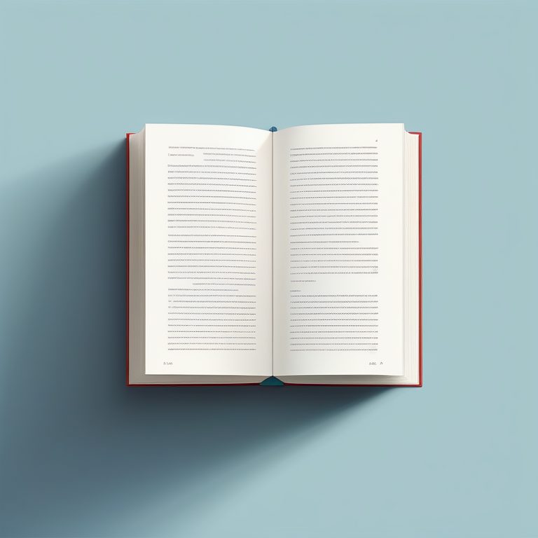 现代极简装饰画风格的一本开着的书