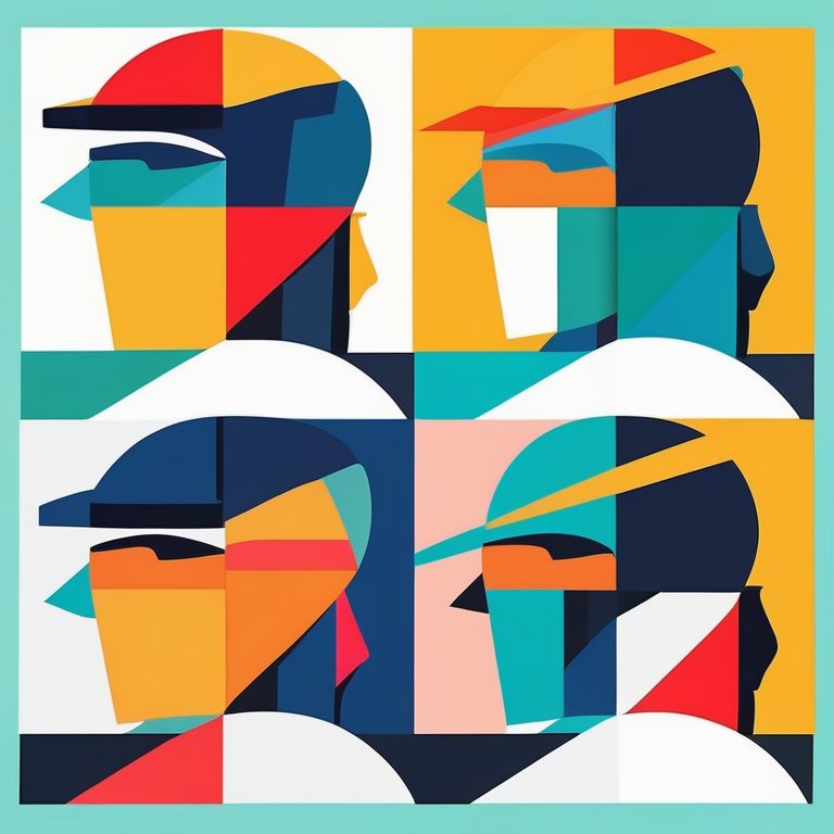 现代色块设计极简头像海报