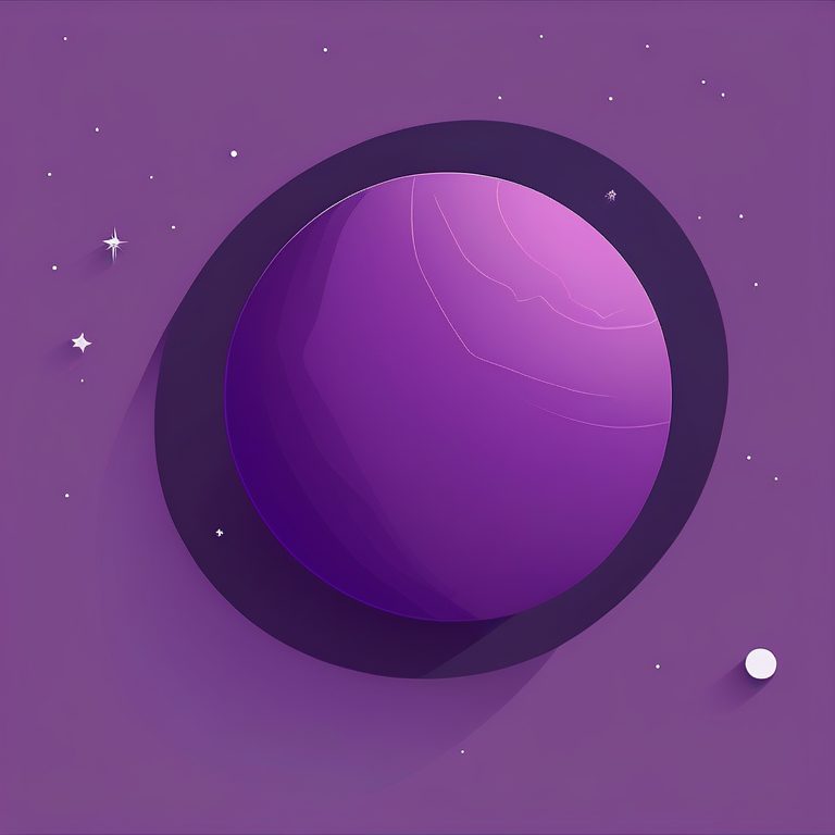 现代矢量极简主义风格单体星球