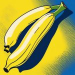 鲜艳香蕉插画:极简主义波普艺术海报设计 5 xian yan xiang jiao cha hua ji jian zhu yi bo pu yi shu hai bao she ji