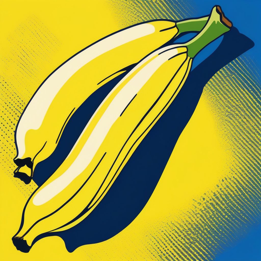 鲜艳香蕉插画:极简主义波普艺术海报设计 1 鲜艳香蕉插画:极简主义波普艺术海报设计