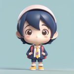 校园背包Q版:3D Octane渲染全身站立模型 7 xiao yuan bei bao q ban 3doctane xuan ran quan shen zhan li mo xing