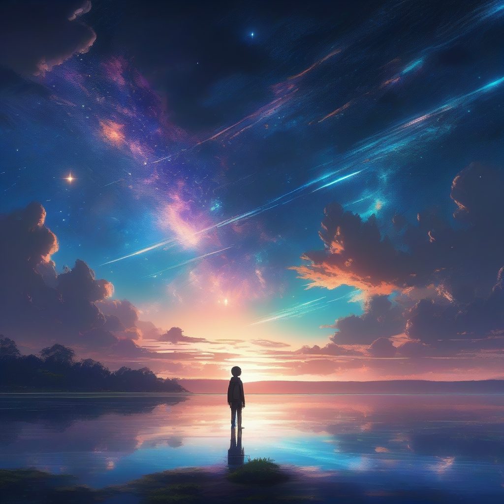 星辰湖泊：新海诚风格的史诗级宇宙倒影